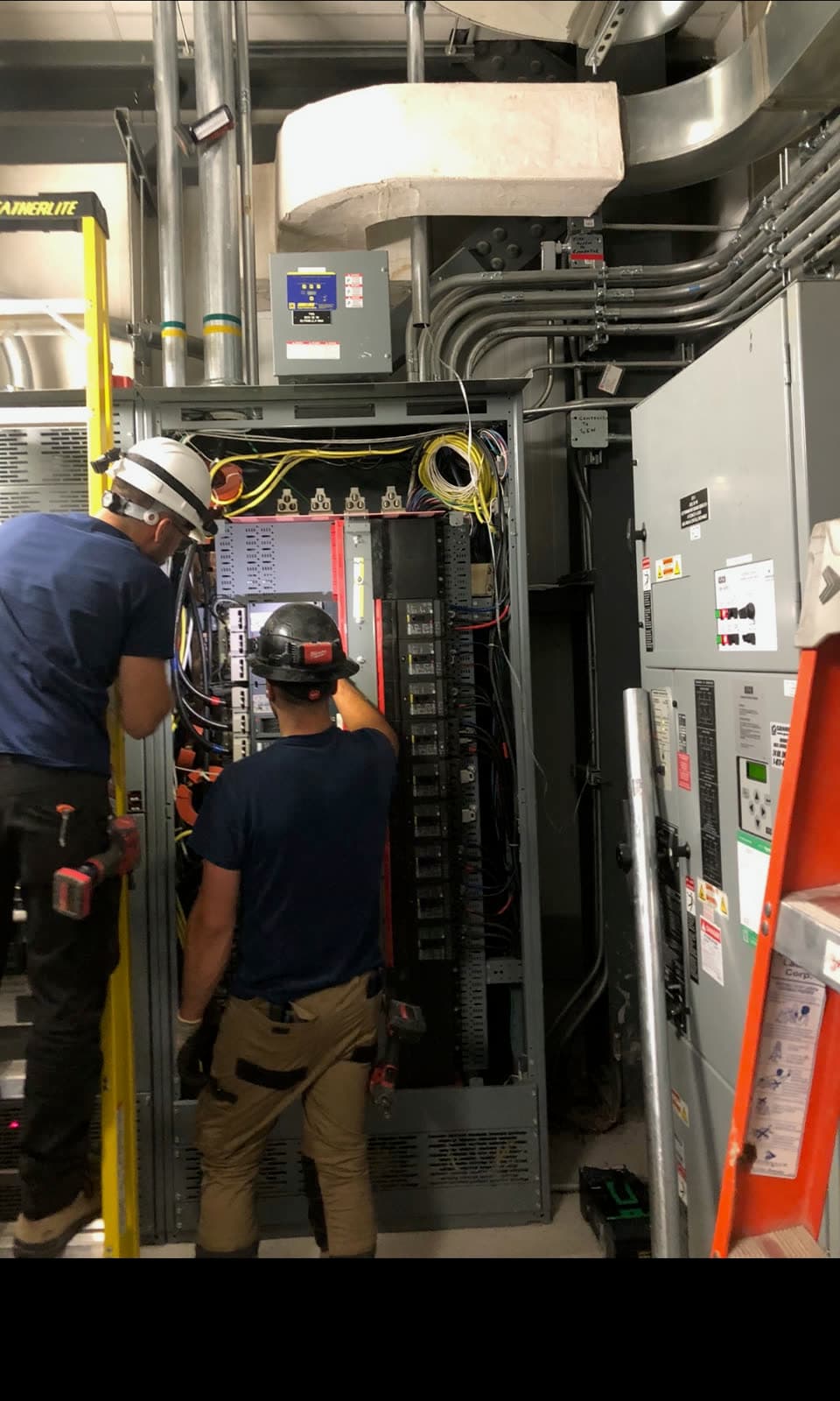 Work on a main distribution panel